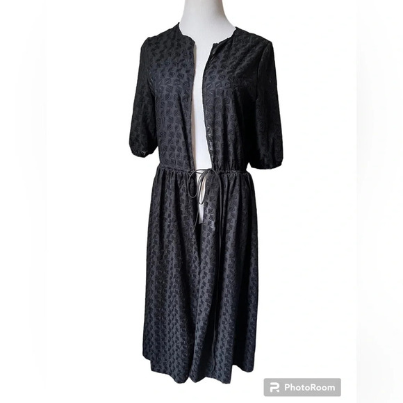 Inasami Black Cotton Open Cardigan, size M/L - Picture 1 of 6